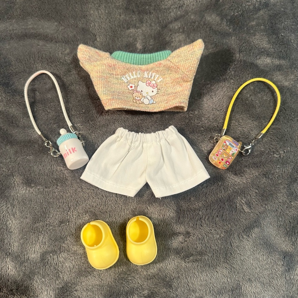 Labubu Clothes 5 Pieces Shirt Sweater Phone Shoes Stocking Stuffer